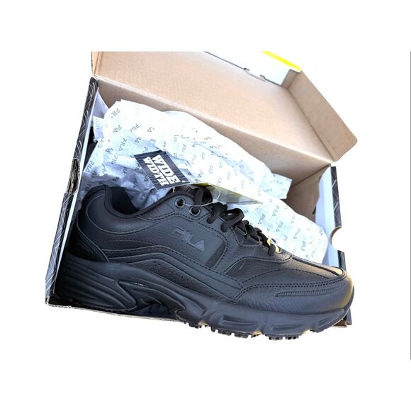 NWTs Fila Memory Workshift Slip-Resistant Work Shoes Black Men’s 7.5 EU 40 Wide main image 10